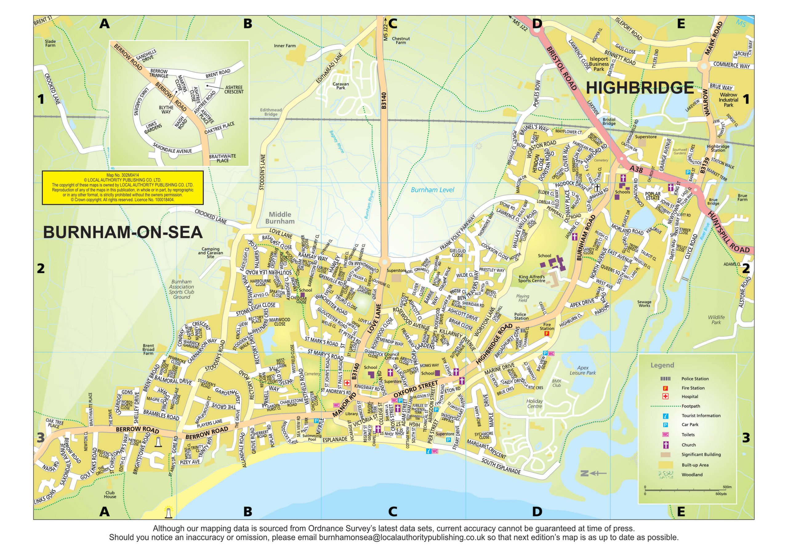 Burnham On Sea Highbridge Map Scaled 